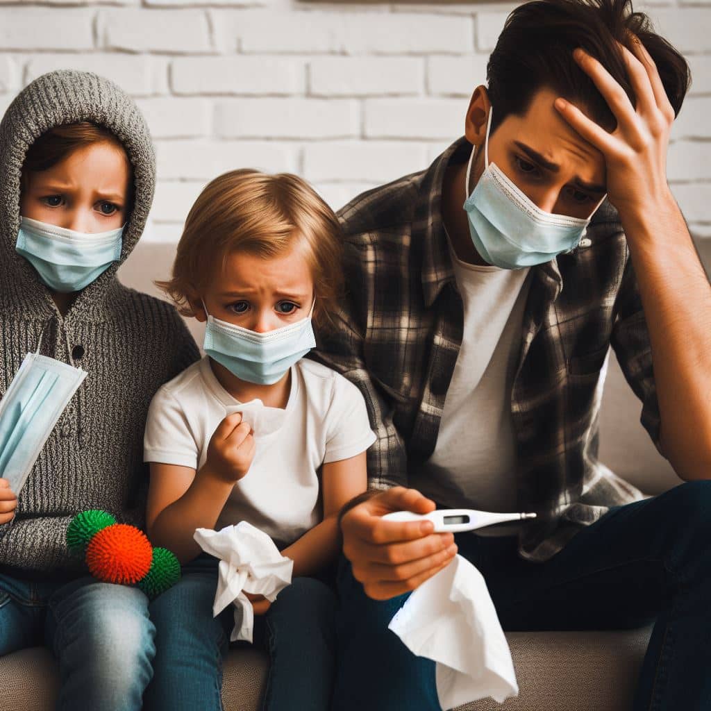 niños con gripe