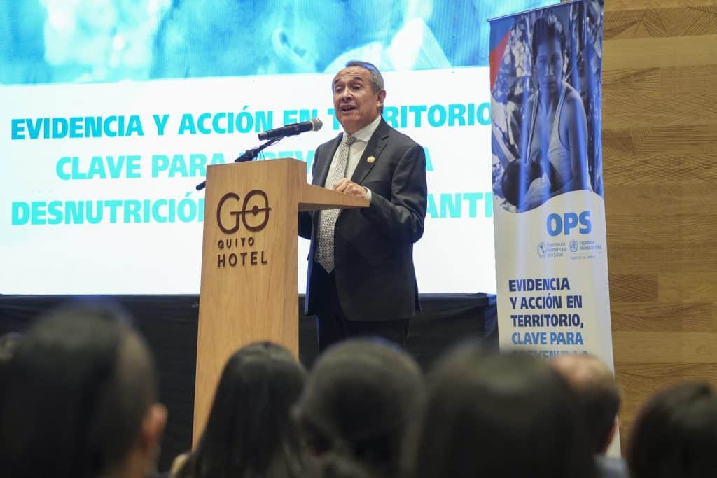 Dr. Antonio Naranjo. Ministro de salud Ecuador.
Ecuador contra la desnutrición crónica infantil: Nuevas estrategias y colaboraciones para un futuro saludable